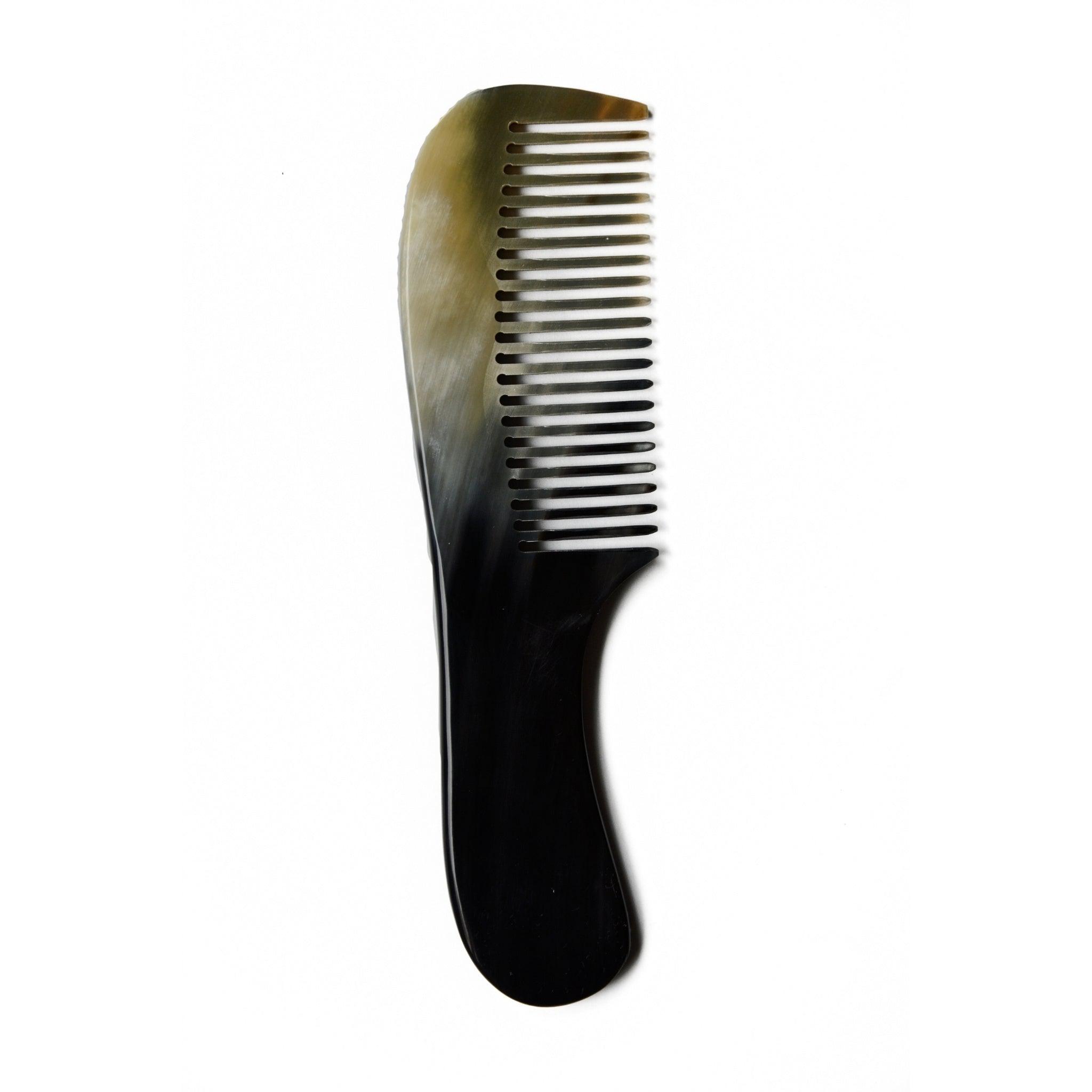 Rounded Brown Horn Comb for Hair